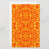Abstract fractal in rood en Oranje Briefpapier (Voorkant / Achterkant)