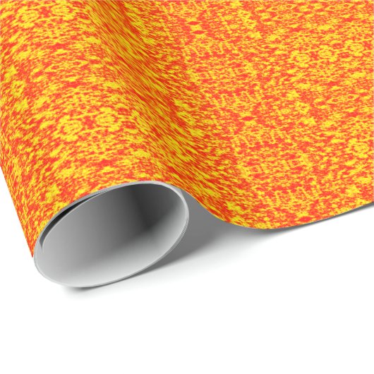 Abstract fractal in rood en Oranje Cadeaupapier (Rol Hoek)
