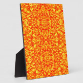 Abstract fractal in rood en Oranje Fotoplaat (Zijkant)