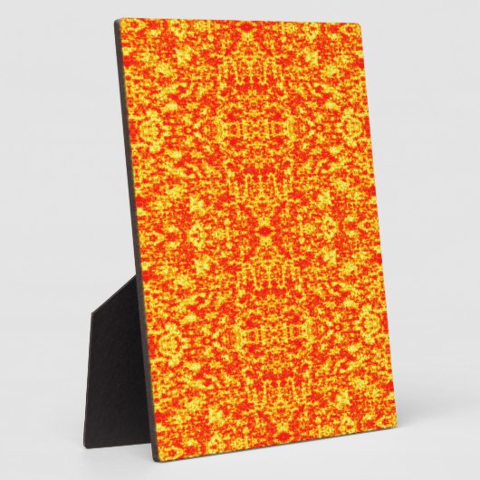 Abstract fractal in rood en Oranje Fotoplaat (Zijkant)