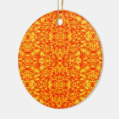 Abstract fractal in rood en Oranje Keramisch Ornament (Links)