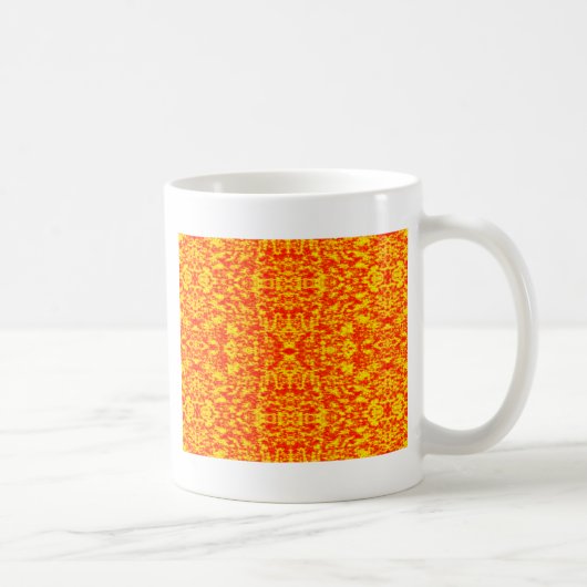 Abstract fractal in rood en Oranje Koffiemok (Rechts)