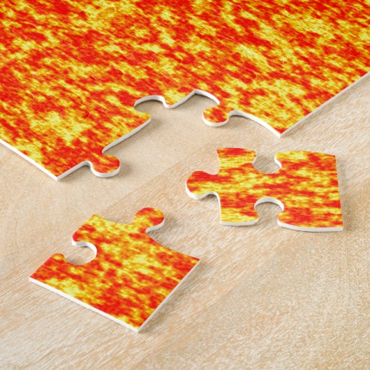 Abstract fractal in rood en Oranje Legpuzzel (Zijkant)
