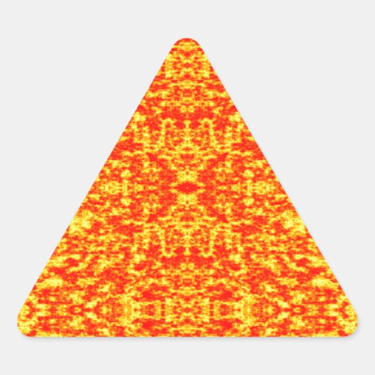 Abstract fractal in rood en Oranje Sticker (Voorkant)