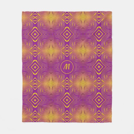 Abstract fractal modern patroon fleece deken (Voorkant)
