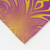 Abstract fractal modern patroon fleece deken (Hoek)