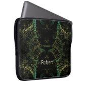 Abstract fractal Monogrammed Laptop Sleeve (Voorkant Rechts)