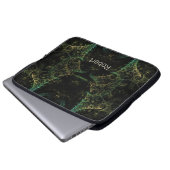Abstract fractal Monogrammed Laptop Sleeve (Voorkant onderkant)