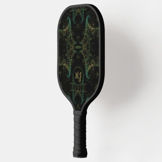 Abstract Fractal Monogrammed Pickleball Paddle (Links)