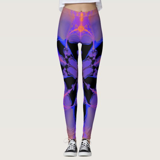 Abstract Fractal Patroon Leggings (Voorkant)