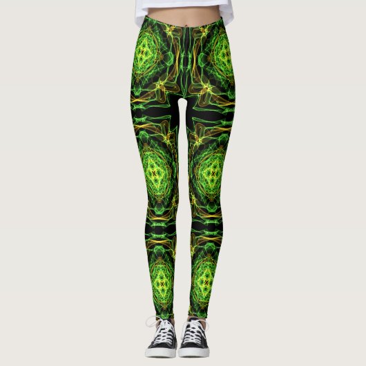abstract fractal patroon leggings (Voorkant)