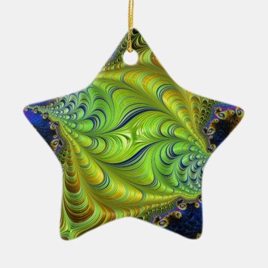 Abstract fractal patterns and shapes. Fractal Art Keramisch Ornament (Voorkant)