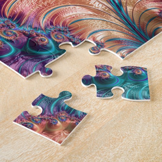 Abstract fractal patterns and shapes. Fractal Art Legpuzzel (Zijkant)
