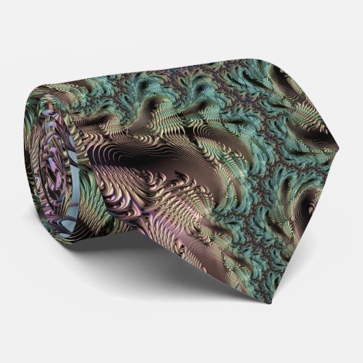 Abstract fractal patterns and shapes. Fractal Art Stropdas (Opgerold)