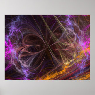 abstract fractal poster