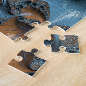 Abstract Fractal Southwestern Turquoise Legpuzzel (Zijkant)