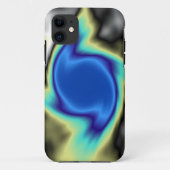 Abstract fractal spiraalblauw Case-Mate iPhone case (Achterkant)