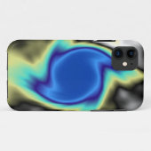 Abstract fractal spiraalblauw Case-Mate iPhone case (Achterkant (horizontaal))