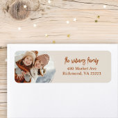 Abstract Frame Custom Photo Return Address Labels