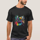 Abstract Frans Bulldog Art Schattig Hondenpuppy Pa T-shirt (Voorkant)