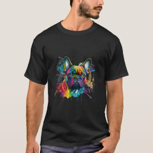 Abstract Frans Bulldog Art Schattig Hondenpuppy Pa T-shirt