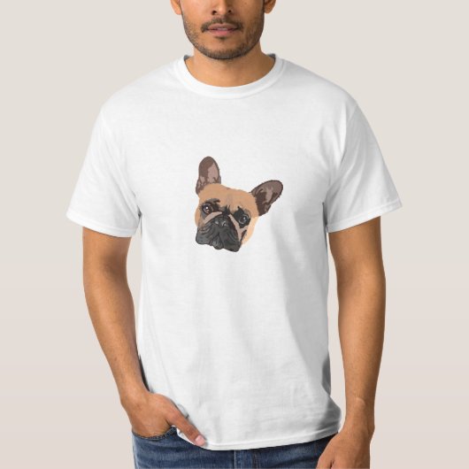 Abstract Frans Bulldog Mannen T-shirt (Voorkant)
