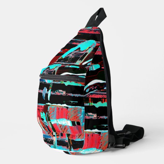 Abstract Freedom – Artistic Crossbody Bag Sling Bag (Rechterhoek)