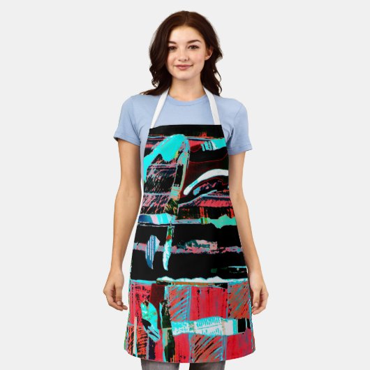 Abstract Freedom – Custom All Over Print Apron (Me Schort (Gedragen)