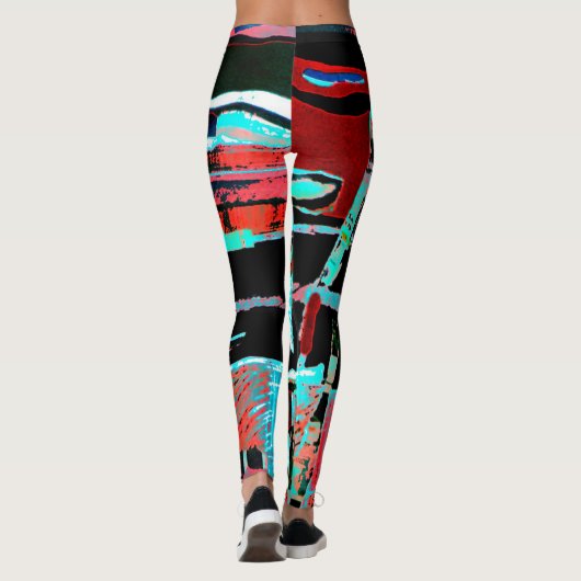 Abstract Freedom – Custom All‑Over‑Print Leggings (Achterkant)