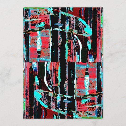 Abstract Freedom – Custom Flat Invitation (5" x 7" Kaart (Achterkant)