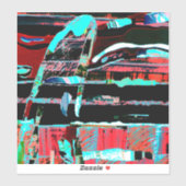 Abstract Freedom – Large 8" x 8" Custom-Cut Vinyl Sticker (Vel)