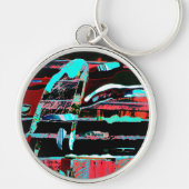 Abstract Freedom – Premium Round Large Keychain (Voorkant)