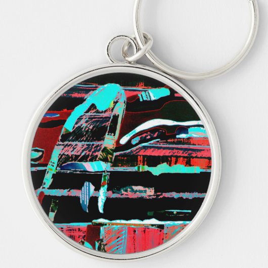 Abstract Freedom – Premium Round Large Keychain (Voorkant)