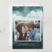 Abstract Frost Modern Christmas-fotokaart Feestdagenkaart (Voorkant)