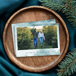 Abstract Frost Modern Holiday fotokaart Feestdagenkaart