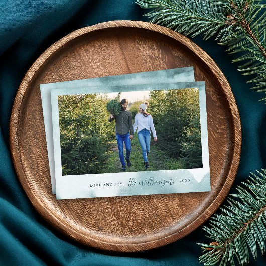 Abstract Frost Modern Holiday fotokaart Feestdagenkaart