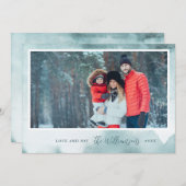 Abstract Frost Modern Holiday fotokaart Feestdagenkaart (Voorkant / Achterkant)