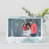 Abstract Frost Modern Holiday fotokaart Feestdagenkaart (Staand voorkant)
