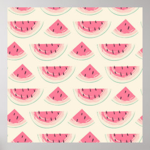 Abstract fruit seamless pattern. Colorful Creative Poster