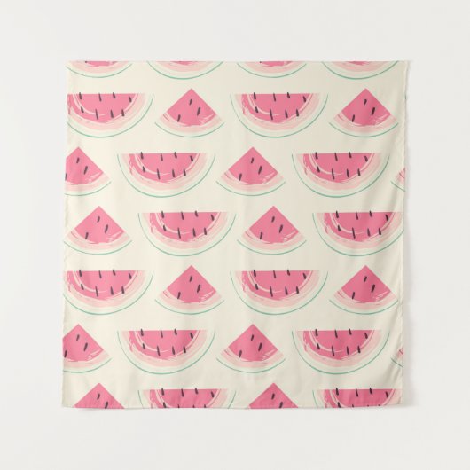 Abstract fruit seamless pattern. Creative colorful Wandkleed (Voorkant)