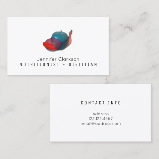 Abstract fruittransparant afbeelding visitekaartje (Voorkant / Achterkant)