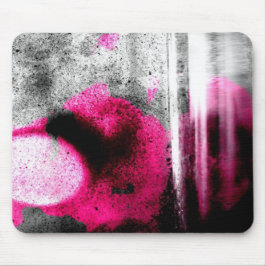 Abstract Fuchsia, Grijs en Zwart Korrel Foto Kunst Muismat