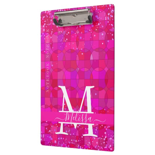 Abstract Fuchsia Red Customizable Klembord (Links)