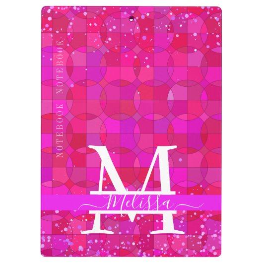 Abstract Fuchsia Red Customizable Klembord (Achterkant)