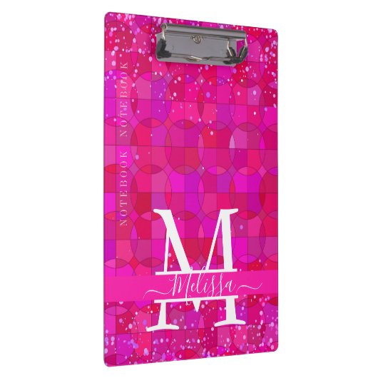 Abstract Fuchsia Red Customizable Klembord (Rechts)