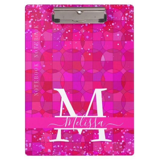 Abstract Fuchsia Red Customizable Klembord (Voorkant)