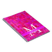 Abstract Fuchsia Red Customizable Notitieboek (Rechterzijde)