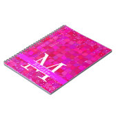 Abstract Fuchsia Red Customizable Notitieboek (Linkerzijde)