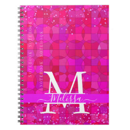 Abstract Fuchsia Red Customizable Notitieboek