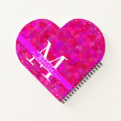Abstract Fuchsia Red Customizable Notitieboek (Achterkant)